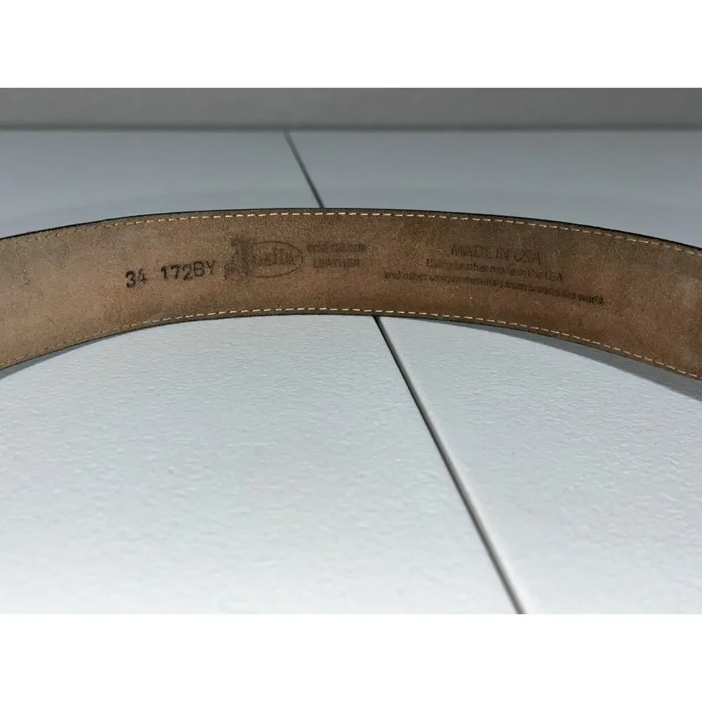 Justin Belt Men’s Size 34 Brown Top Grain Leather Style 172BY Made In USA
